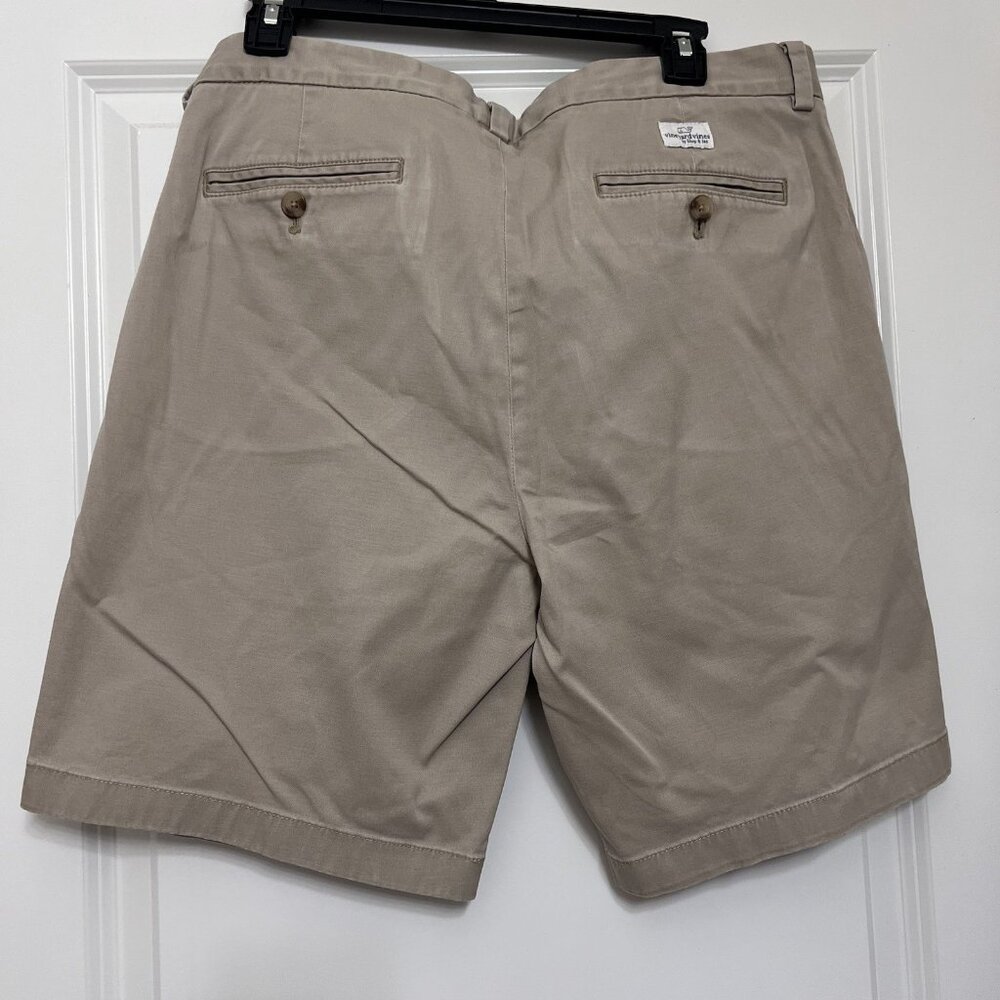 Vineyard Vines Men’s Breaker Shorts 35 Khaki Chino Casual Flat Front Preppy - Picture 7 of 7